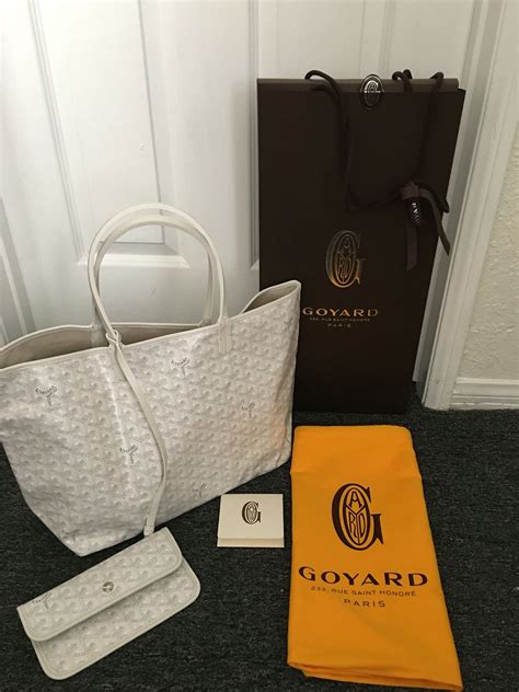 goyard st louis tote pm white|goyard bag online store.